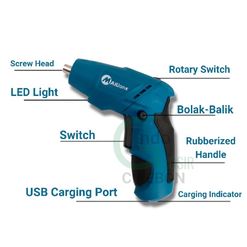 MAILTANK SH370 Mesin Bor Mini Obeng Listrik Multifungsi Electric Screw Driver Multi-function Screwdriver Electric Drill Cordless Mini