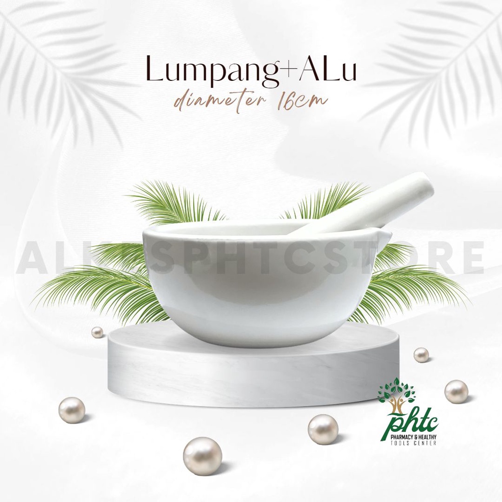 Mortir 16cm l Lumpang + Alu / Stamper Diameter 16 cm