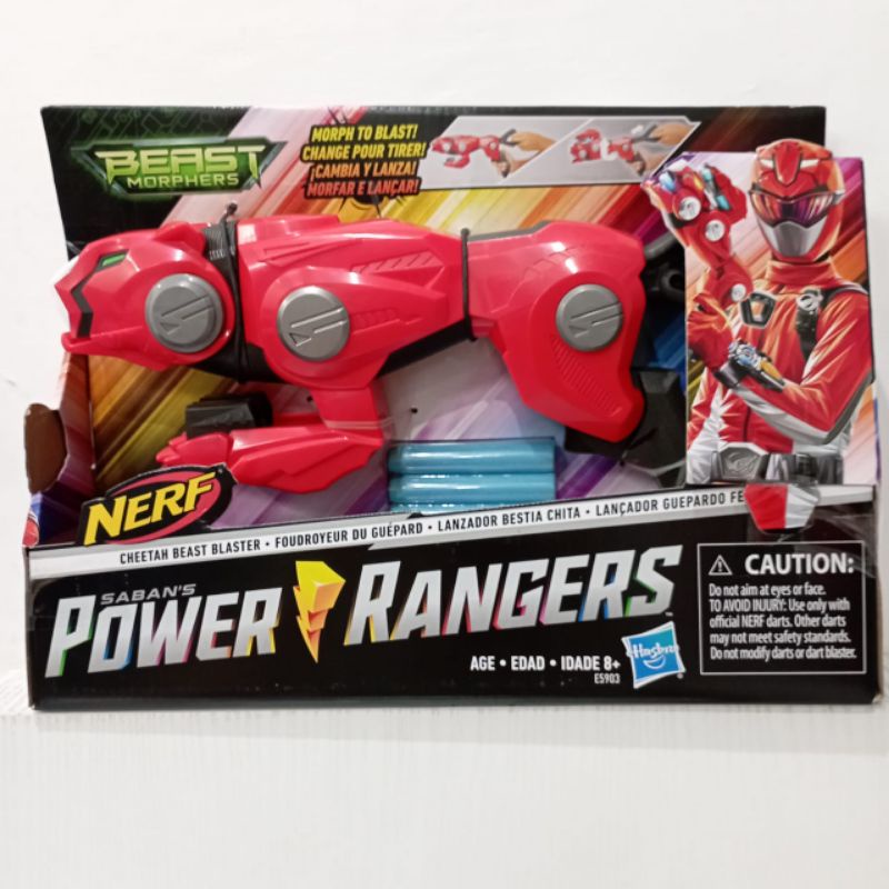 ori original hasbro Nerf cheetah beast blaster power rangers ranger merah red morphers mainan pistol anak laki cowok superhero hero super hadiah kado ultah kids kid toy toys boy boys gift present natal christmas tembak tembakan