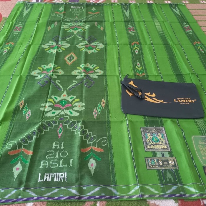 {FamilyStore} sarung lamiri terbaru sutra original - Hijau Murah
