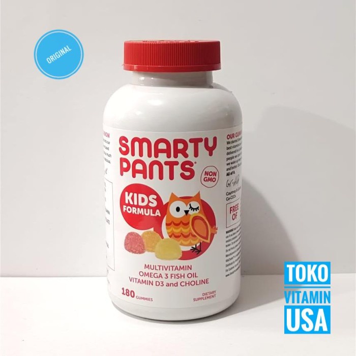 Smarty Pants Kids Formula Multivitamin Omega 3 Fish Oil Vitamin D3 180
