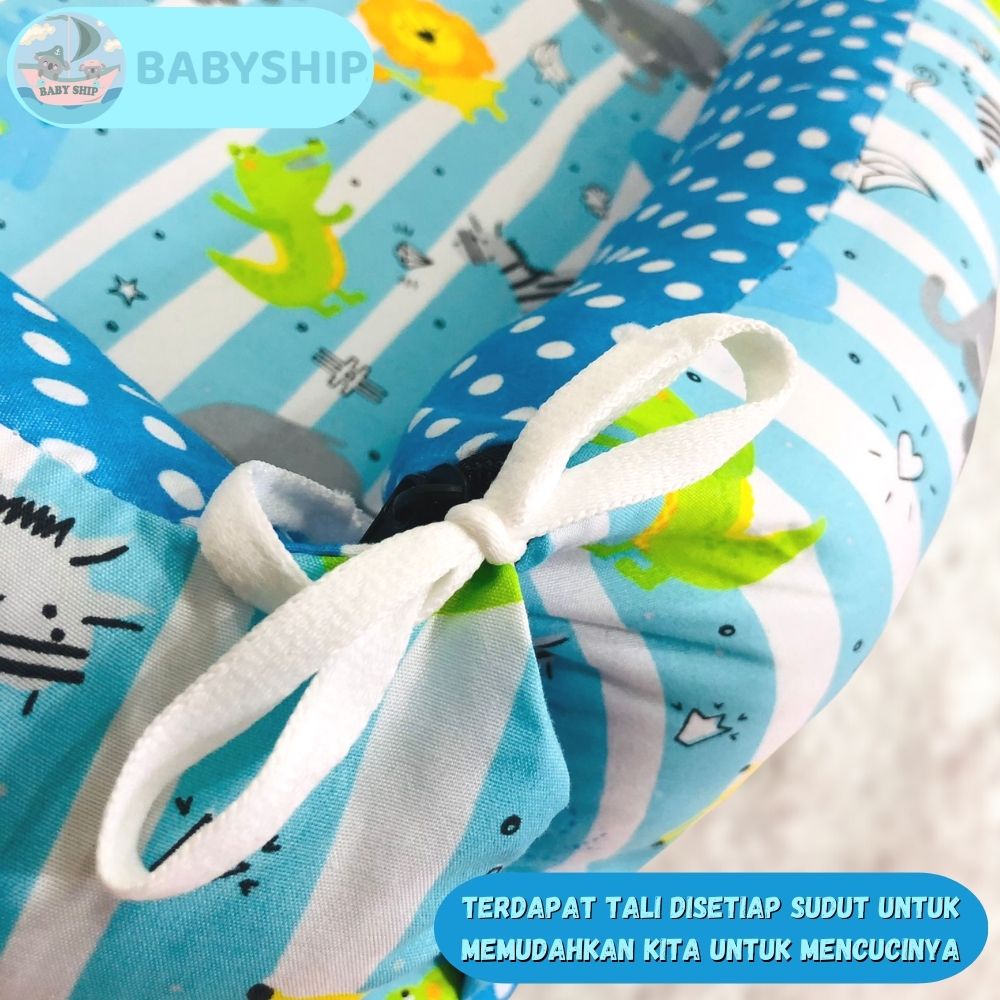 Kasur Bayi Kelambu Tenda / Tempat Tidur Bayi Set Bantal Guling Free Tas Mika [ Merk babySHip ]