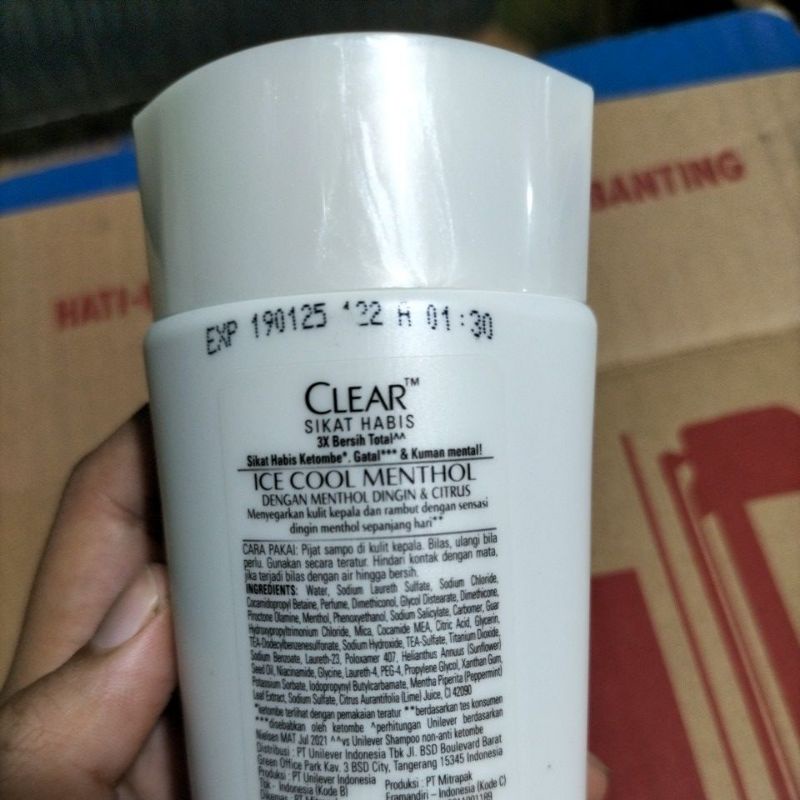 CLEAR SHAMPO BOTOL 160ml