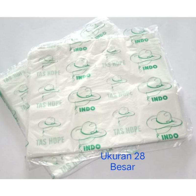 Kantong Plastik HDPE Ukuran 28 besar putih susu untuk dus baskom