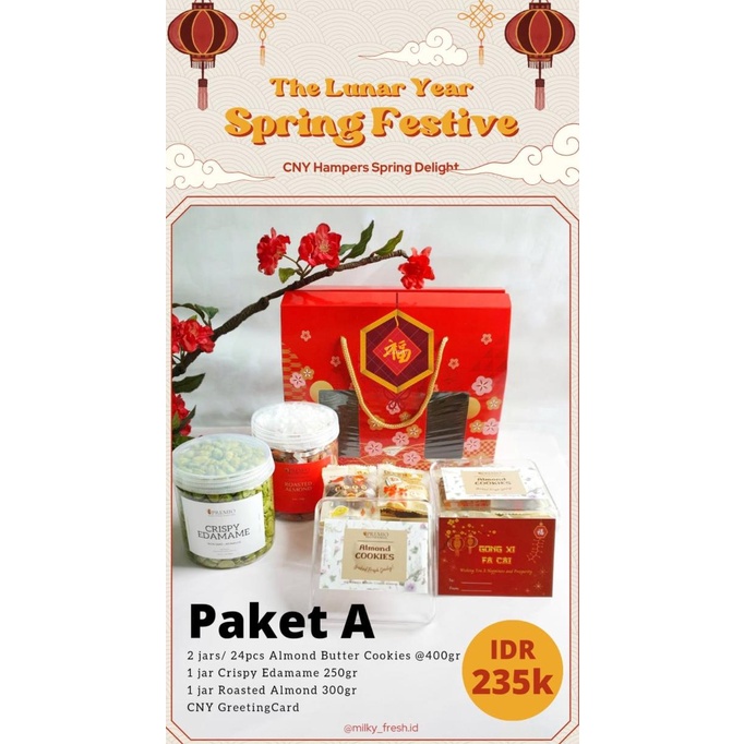 

Hampers Imlek Nastar dan Susu Almond