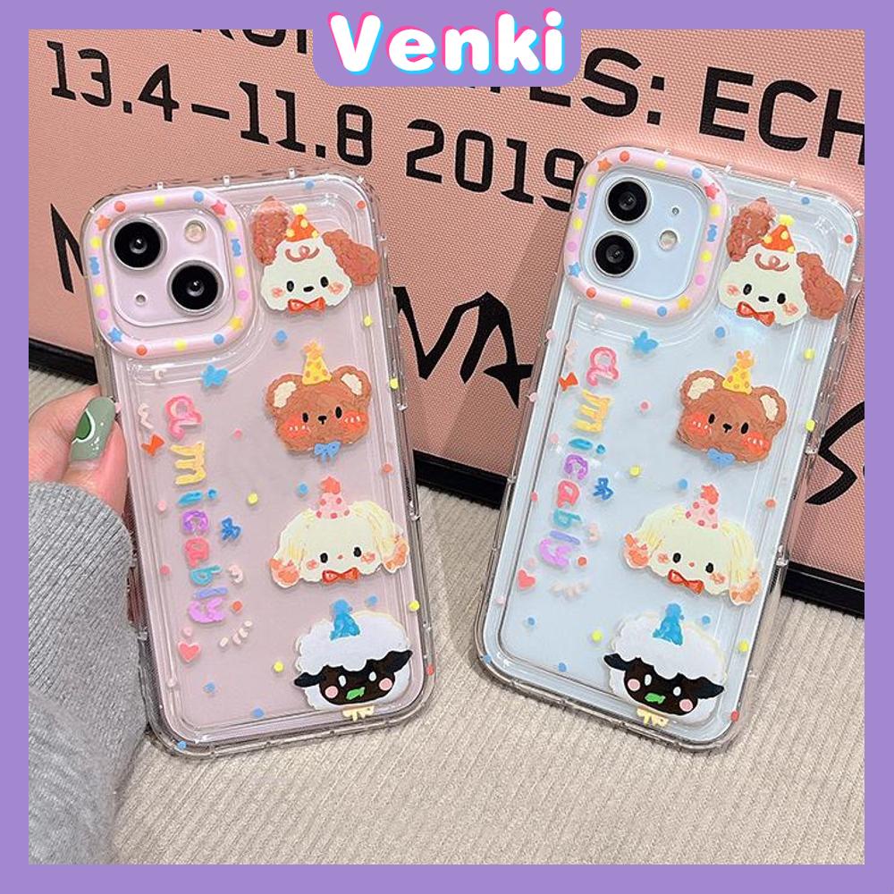 Case For iPhone 14 Pro Max TPU Soft Jelly Airbag Clear Case Cute Animals Camera Protection Shockproof For iPhone 14 13 12 11 Plus Pro Max 7 Plus X XR