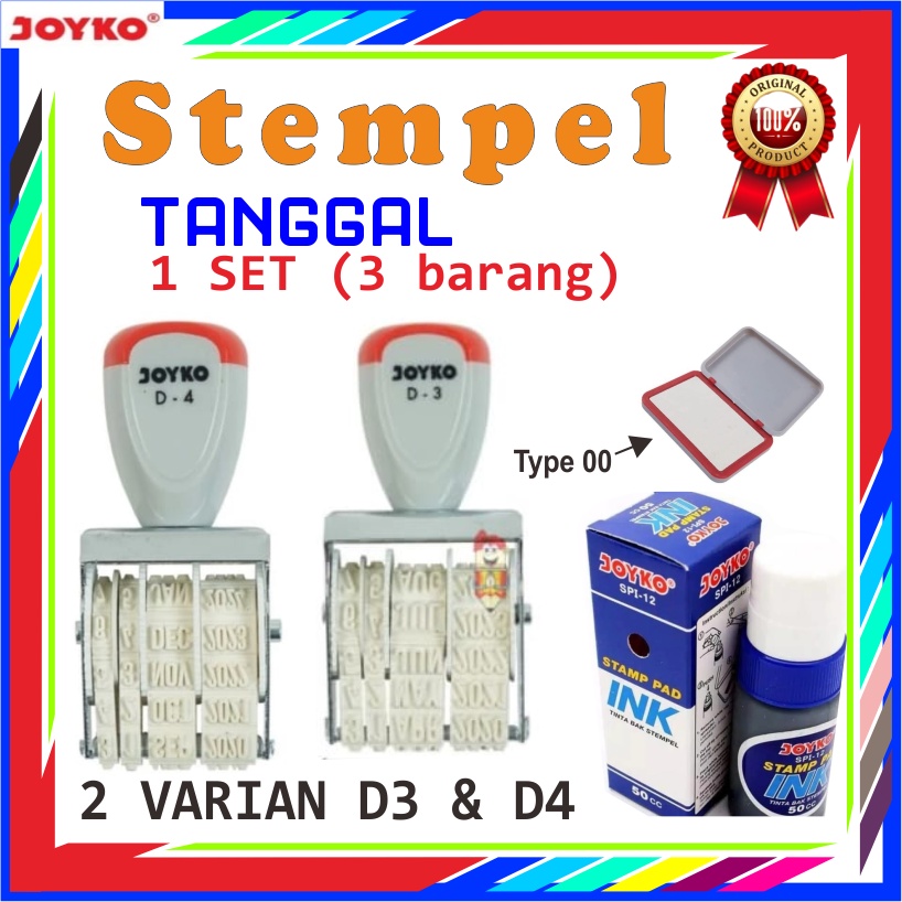 

STEMPEL TANGGAL JOYKO D-3 DAN D-4|BAK TINTA | KANTOR TOKO FAKTUR BON KWITANSI