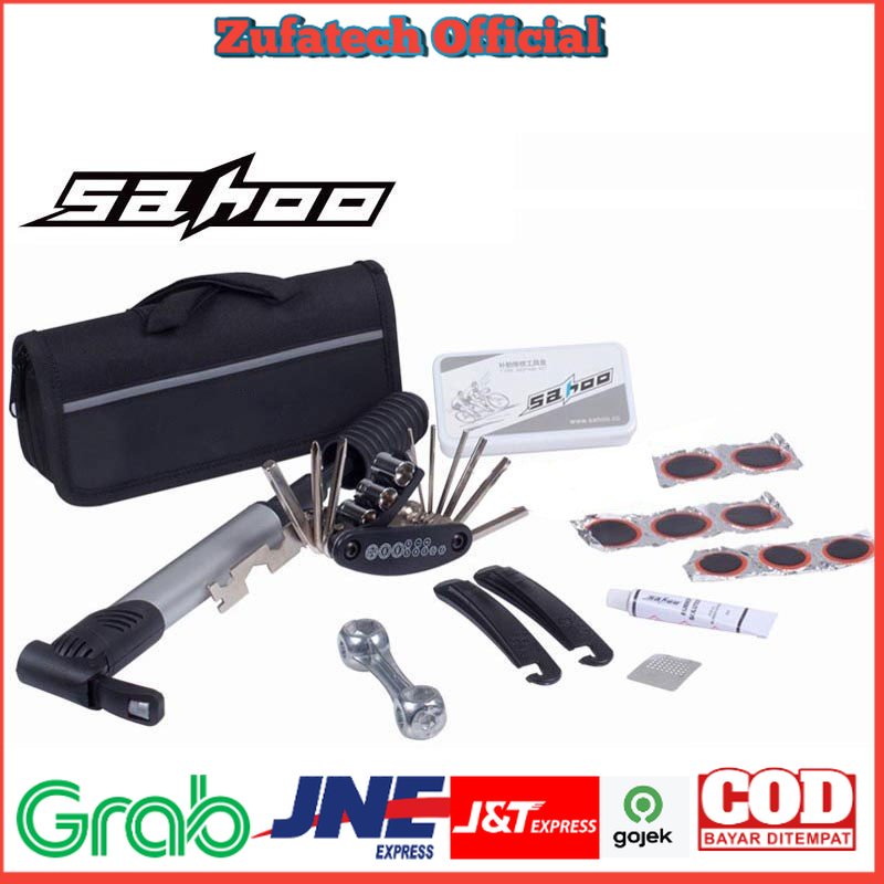 TaffSPORT Perlengkapan Reparasi Ban Sepeda - 21040-N - Black