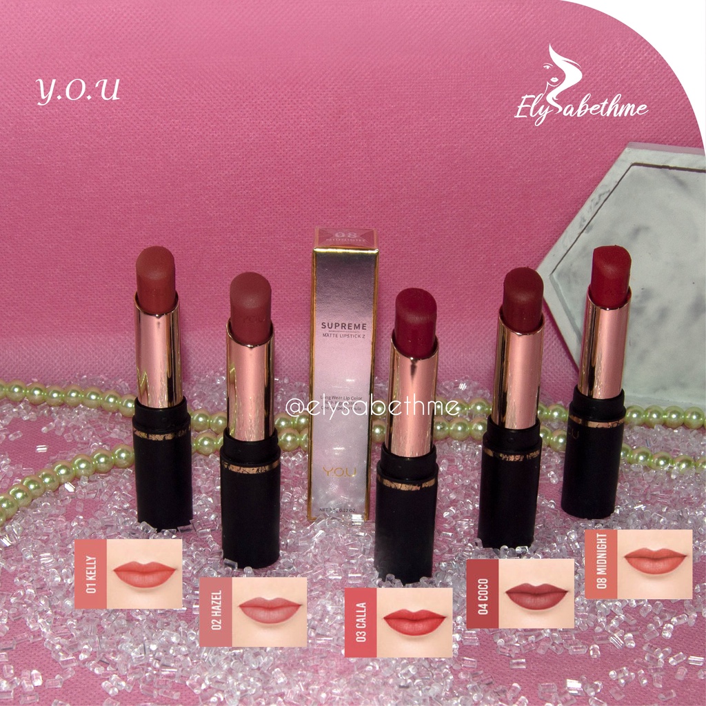 ✿ELYSABETHME✿ Y.O.U Supreme Lipstick Matte Tahan Lama mattee cair transferproof anti luntur