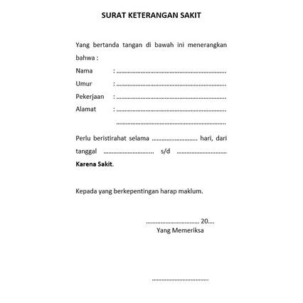 

(E-B2B(✪) Blangko Buku Surat Keterangan Sakit 1 Ply pasti dikirim