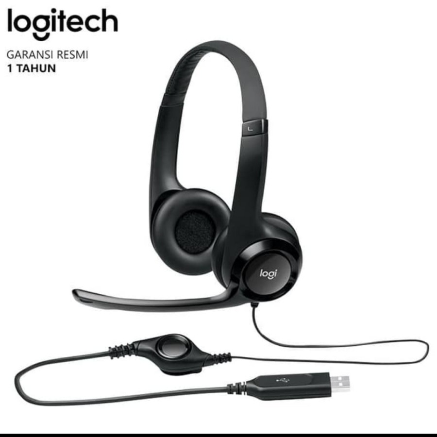 Headset Logitech H 390 USB Black