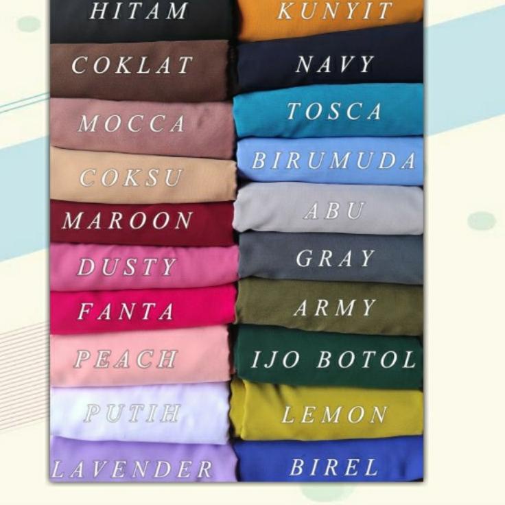 Jilbab Bergo Syari Jumbo Tali Nonpet Panjang 85x105 Hijab Kerudung Premium ▫ PKJ.22De22т
