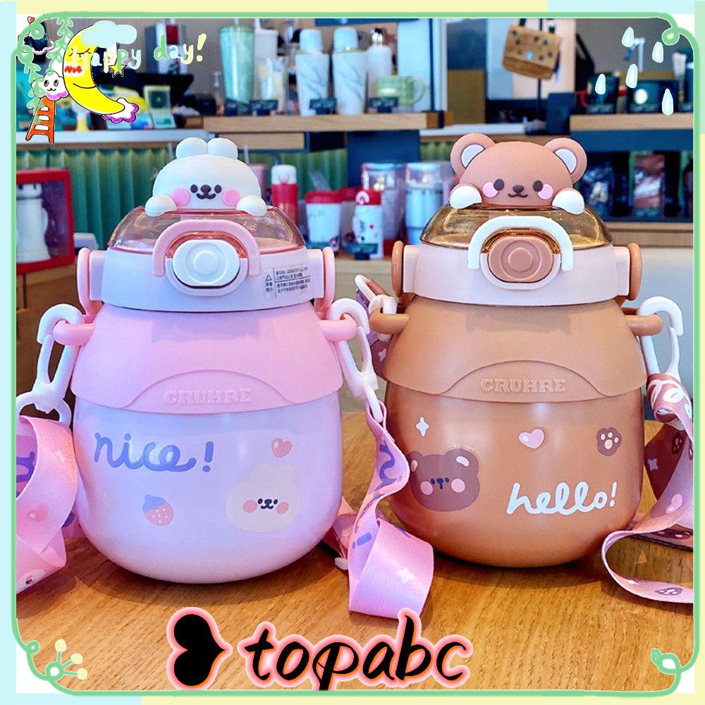 Top 780ml Thermal Mug Portable Kapasitas Besar Stainless Steel Anak Gelas Sedotan