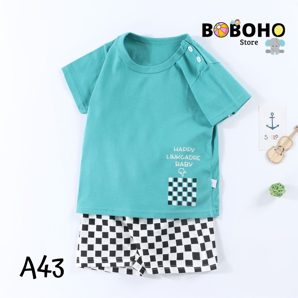 BOBOHO - SETELAN BAJU BAYI IMPOR / BAJU ANAK LAKI-LAKI / SETELAN KAOS ANAK / BAJU BAYI LENGAN PENDEK PART 6