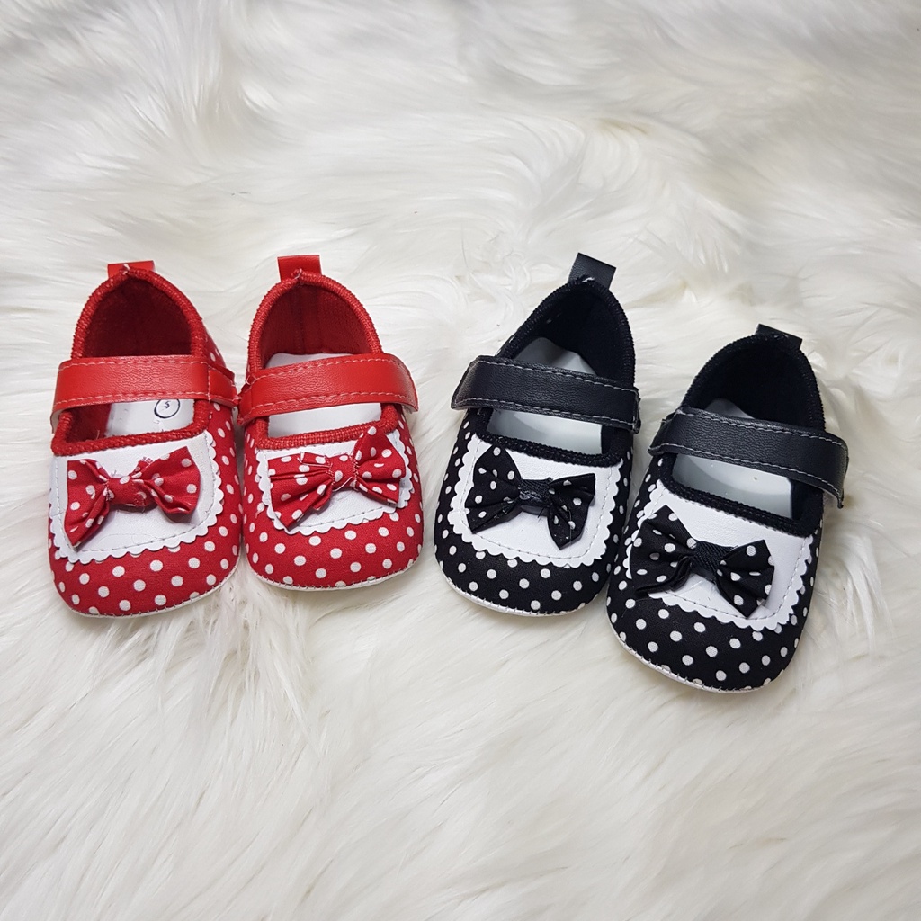 Sepatu bayi perempuan 0 - 12 bulan Polkadot