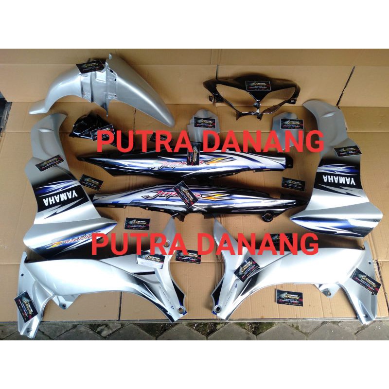 Cover Body Jupiter Z New Burhan 2007 Silver Hitam Full Set Halus Bodi Jupiter Z Burhan