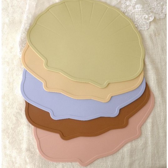 TGM Silicone Seashell Placemat - Tatakan Alas Silikon Makan Anak BLW Mpasi Tatakan Piring Makan Baby Bayi Balita Place Mat