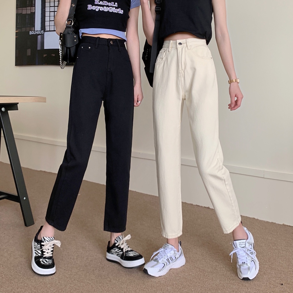 Jeans Boyfriend Wanita / Korean Highwaist Kulot Jeans Wanita