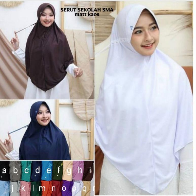 ヹ RABBANI KW UKURAN XL JUMBO/jilbab sekolah/SERUT PITA /JILBAB KAOS BIG SALES 2491 ♠