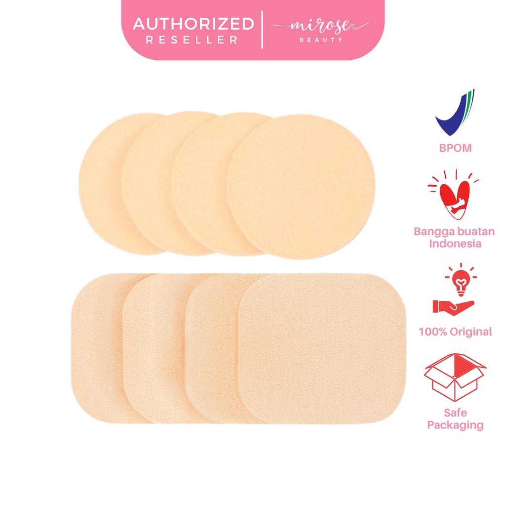 [Isi 4] YOU - GLAMFIX Compact Powder Puff - Spons Bedak Padat