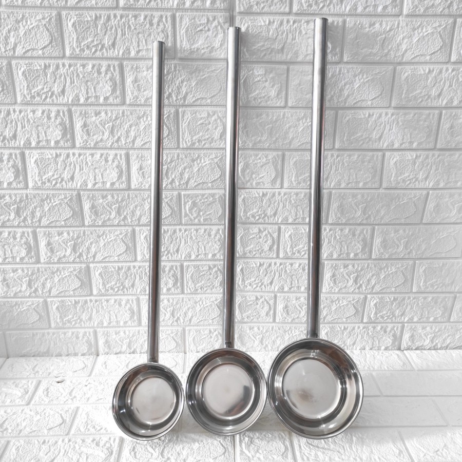 Gayung Stainless Steel Gagang Panjang Jumbo Ambil Air Minyak