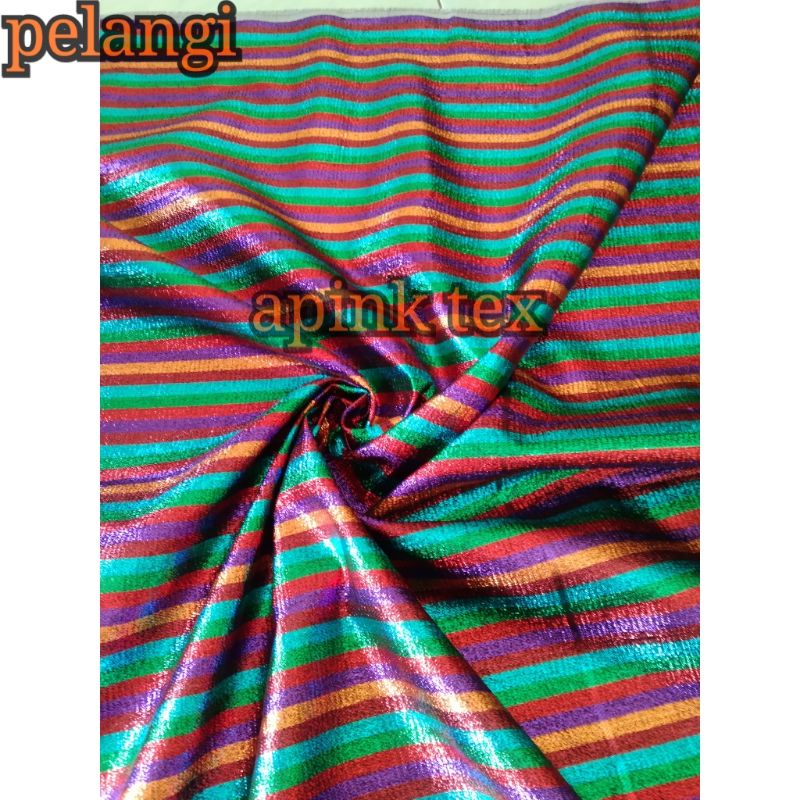kain lame tikar metalikc- bahan lame kilap tiker polos kain aplikasi baju adat baju nari