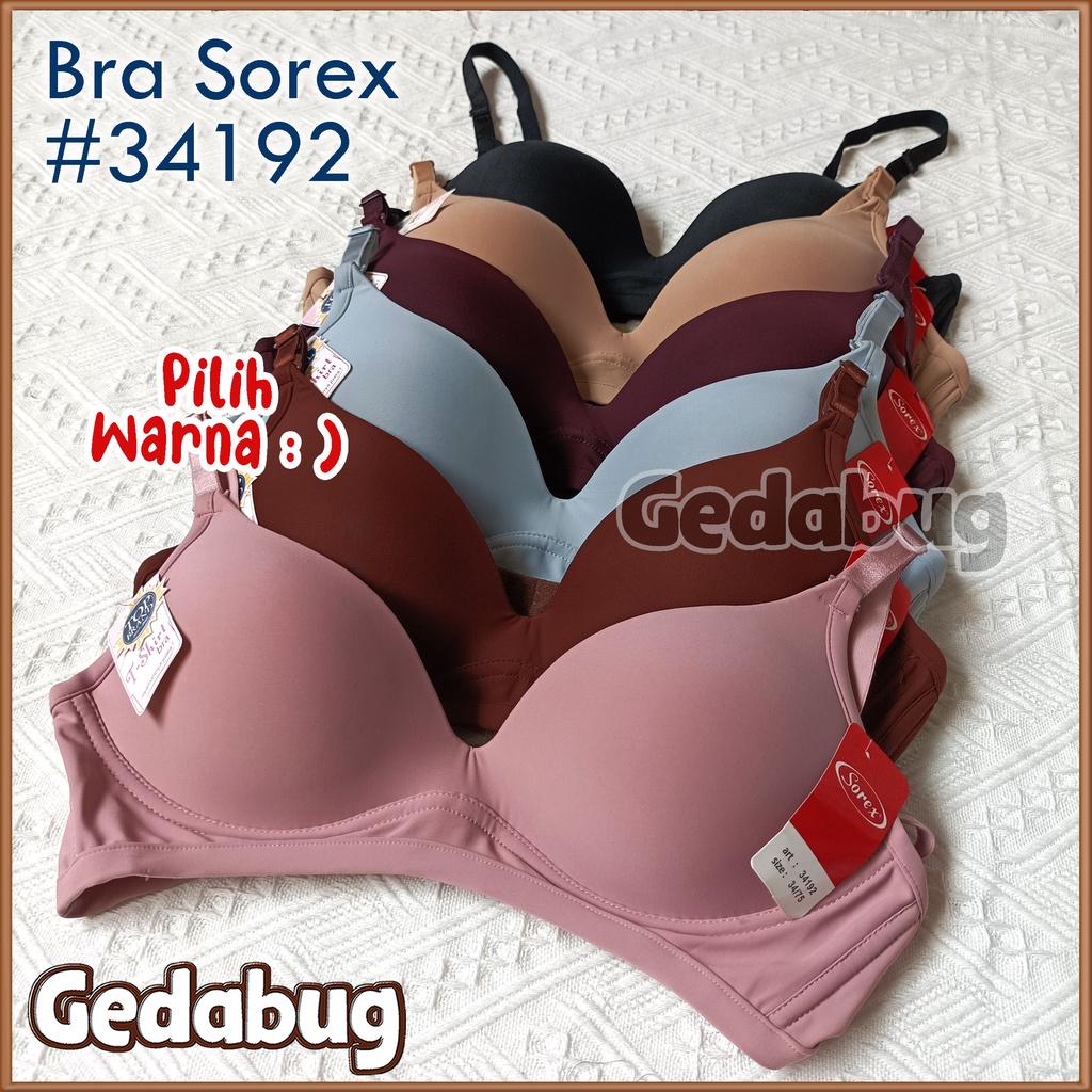 Bra Sorex 34192 Super Soft T-hsirt Bra  | Busa tipis tanpa Kawat Kancing 3 | Gedabug