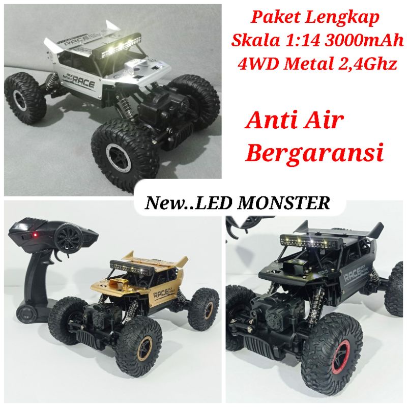 PROMO COD MOBIL REMOT CONTROL RC Offroad 4x4 METAL 4WD ROCK CLIMBER 2.4GHZ MAINAN REMOTE KONTROL