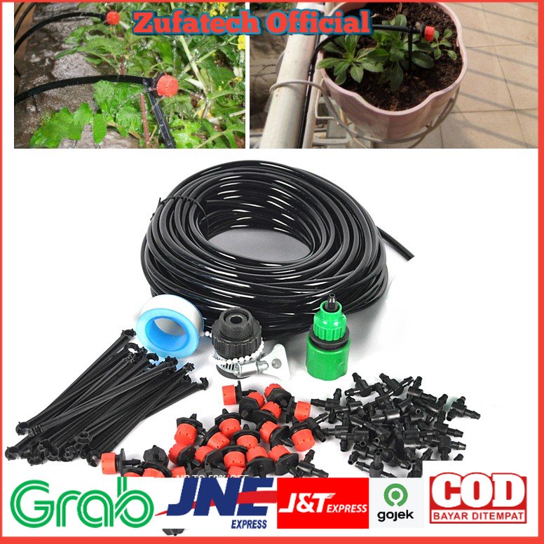 Peralatan Set Irigasi Air Taman Garden Watering Kit - LL-37 - Black - OMHZ71BK