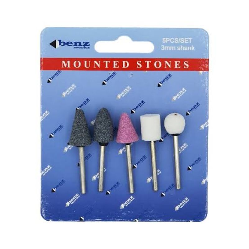 Mounted Stone Shank 3mm 5pcs Set KECIL