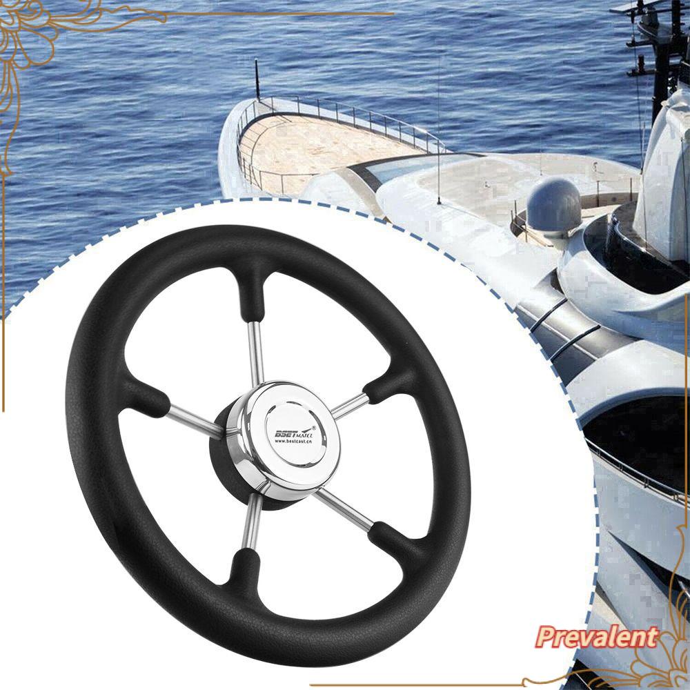 Preva Yacht Steering Wheel Polyurethane Foam Alat Retrofit Stainless Steel 320mm 5jari Jari Jari