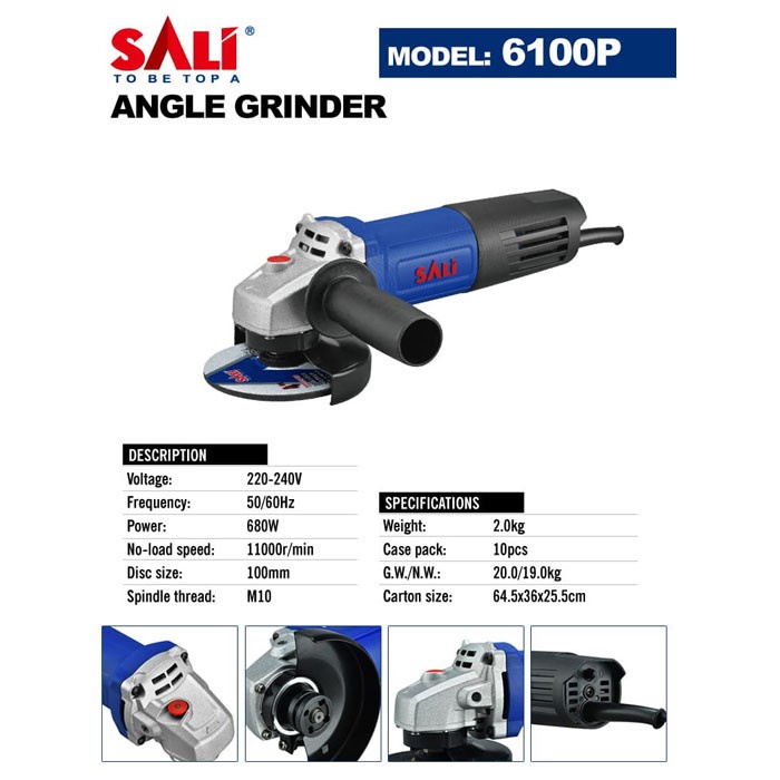 SALI Angle Grinder 4 Inch Gerinda Gurinda Grinda 6100P