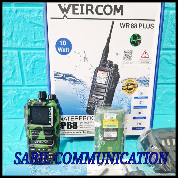 Promo Ht Weircom Wr88 Plus Dualband Waterproof Weircom Wr 88 Plus 10 Watt