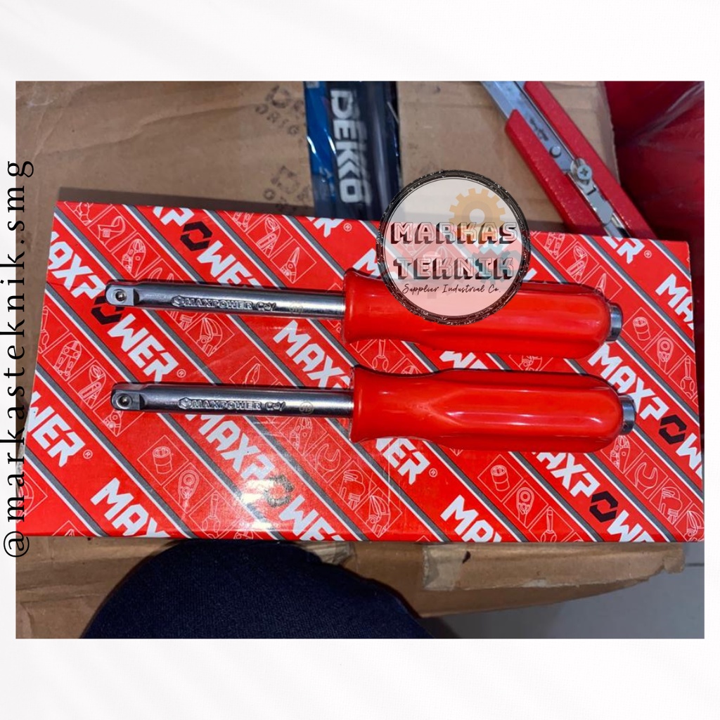 MAXPOWER Spinner Handle 1/4" x 150 MM / Gagang Sok Socket Bit MAXPOWER