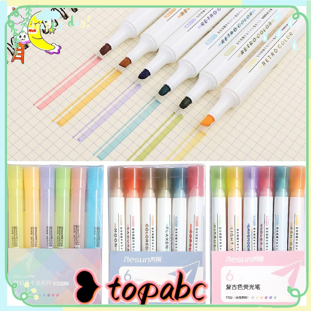 Top 6PCS/Set Stabilo Pena Set Good-looking Kreatif Alat Tulis Graffiti Menulis Alat Pena Warna Morandi
