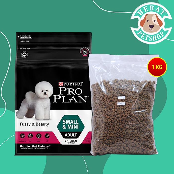 Makanan Anjing Pro Plan Dog Fussy & Beauty Adult Small Mini Repacking