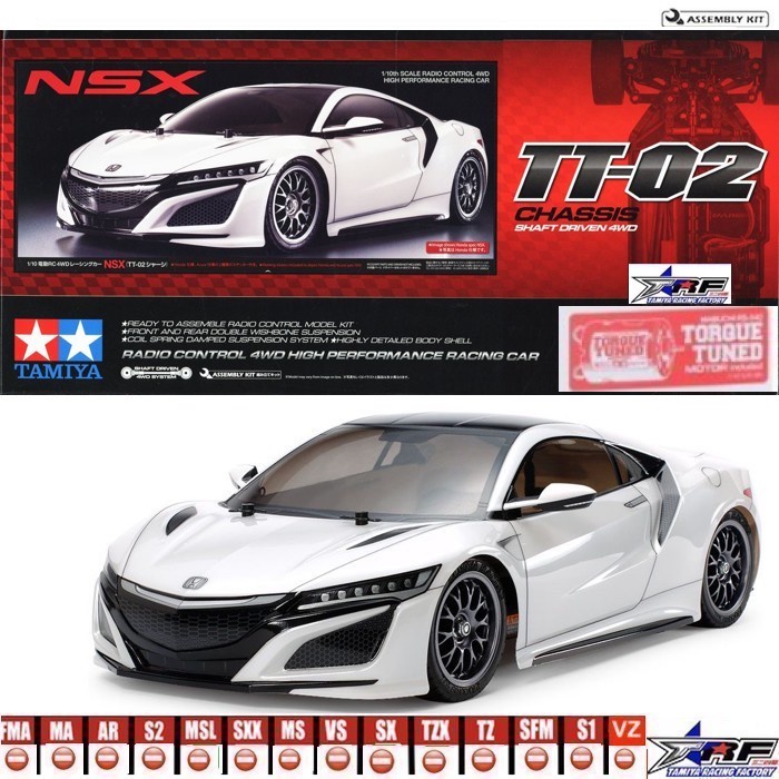 Jual TAMIYA 58634-60A 1/10 R/C 4WD HIGH PERFORMANCE RACING CAR NSX (TT ...