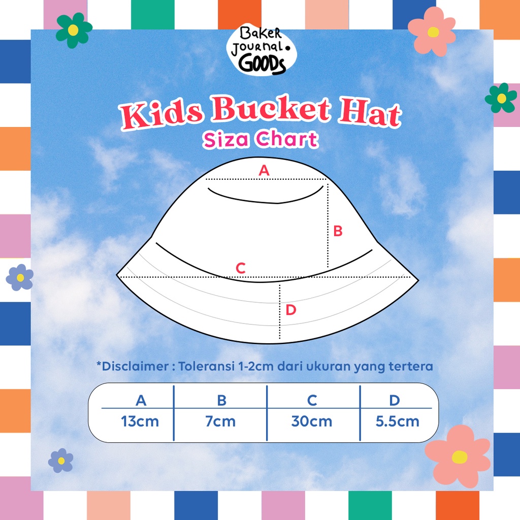 Bucket Hat Anak - 2 sisi