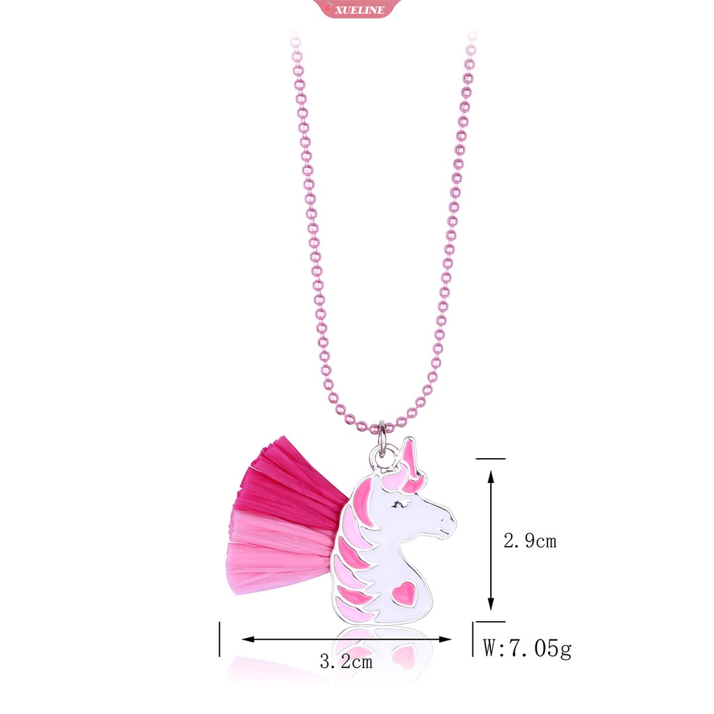 Kalung Liontin unicorn Lucu Mini &quot;best, friend&quot; Kuda Lucu Persahabatan Kreatif souvenir Hadiah Ulang Tahun Anak [ZXL]