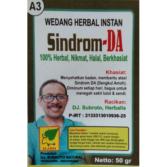 

WEDANG HERBAL INSTAN (WHI) "SINDROM-DA