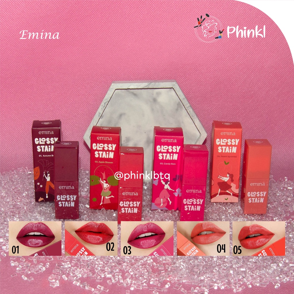 `ღ´ PHINKL `ღ´ ╰☆☆ 𝔢мιℕά ☆☆╮ emina beauty kosmetik glossy stain liptint lip tint ombre lipstick wattery