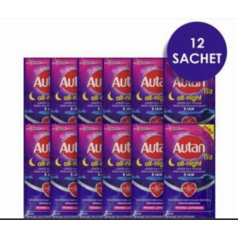 Jual Autan All Night Lavender Sachet Isi 12pc/ 1 Renceng | Shopee Indonesia
