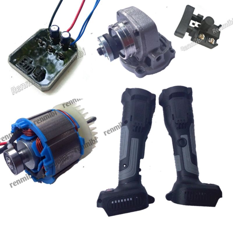 saklar switch triger modul casing gear sparepart motor dinamo gerinda cordless baterai batrai modul brushless cordless