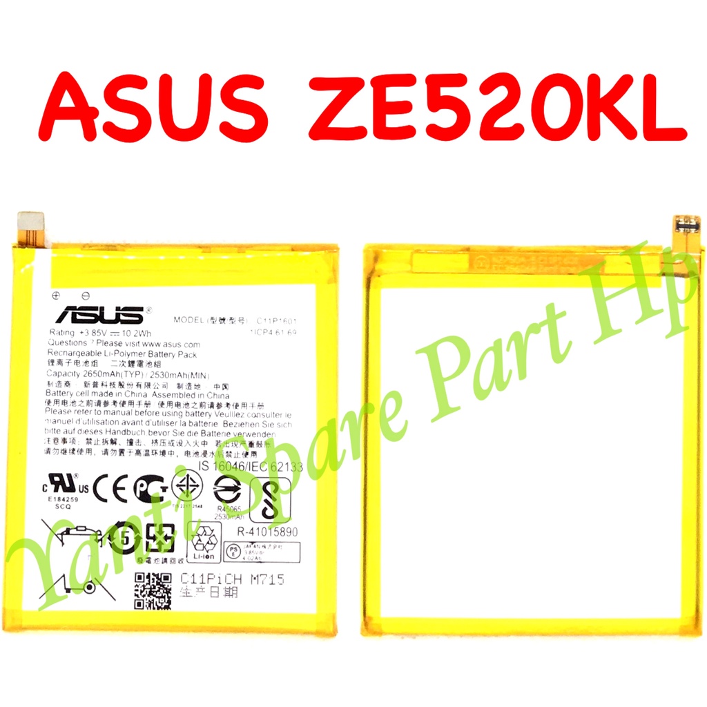 Baterai Asus Zenfone 3 5.2 Inch ZE520KL ZE552KL ZB501KL Z012DB C11P1601 Original New