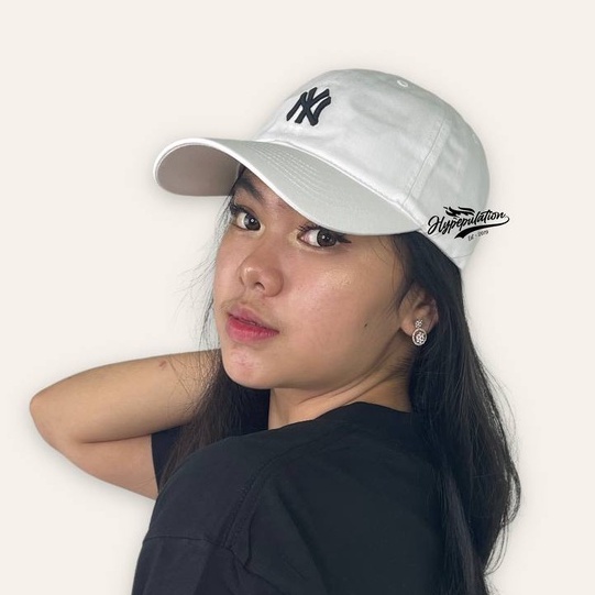 MLB Basic NY Black Logo White Baseball Cap ORIGINAL