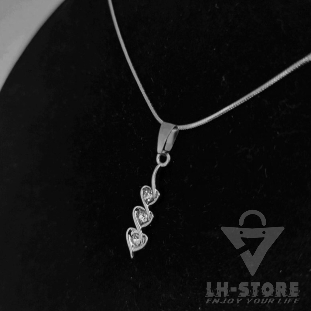 KALUNG PRIA/WANITA TERBARU LIONTIN PERMATA BARIS BULAT ANTI KARAT DAN TIDAK LUNTUR