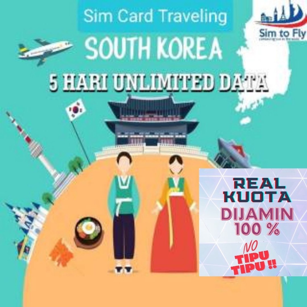 Simcard Korea  Selatan Unlimited Data Internet