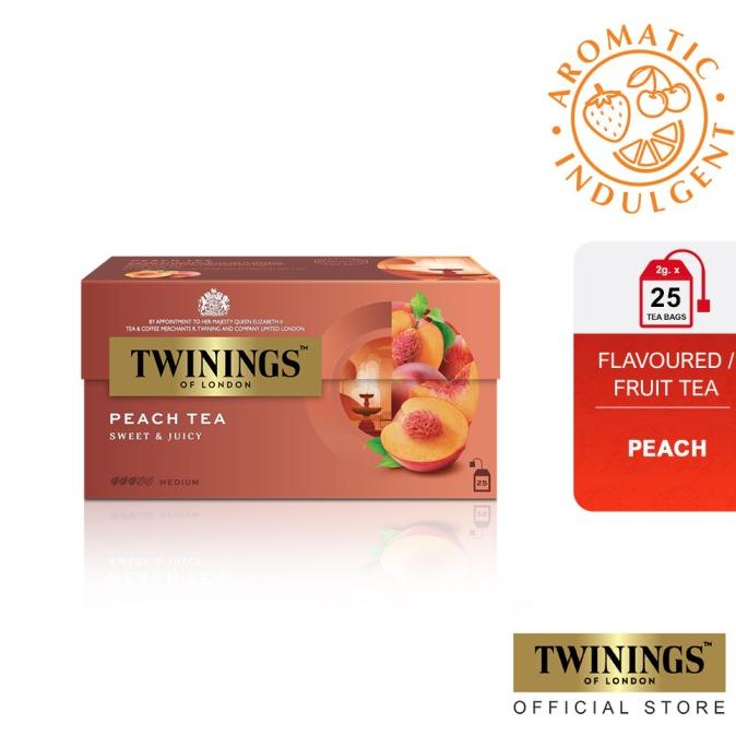 

Twinings Teh Hitam Celup Rasa Peach Flavoured Tea 25x2gr