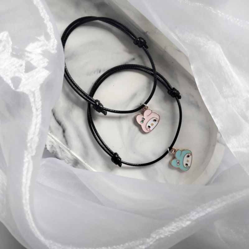 Gelqng Hitam Bandul Melody Couple Pasangan Boneka Aesthetic