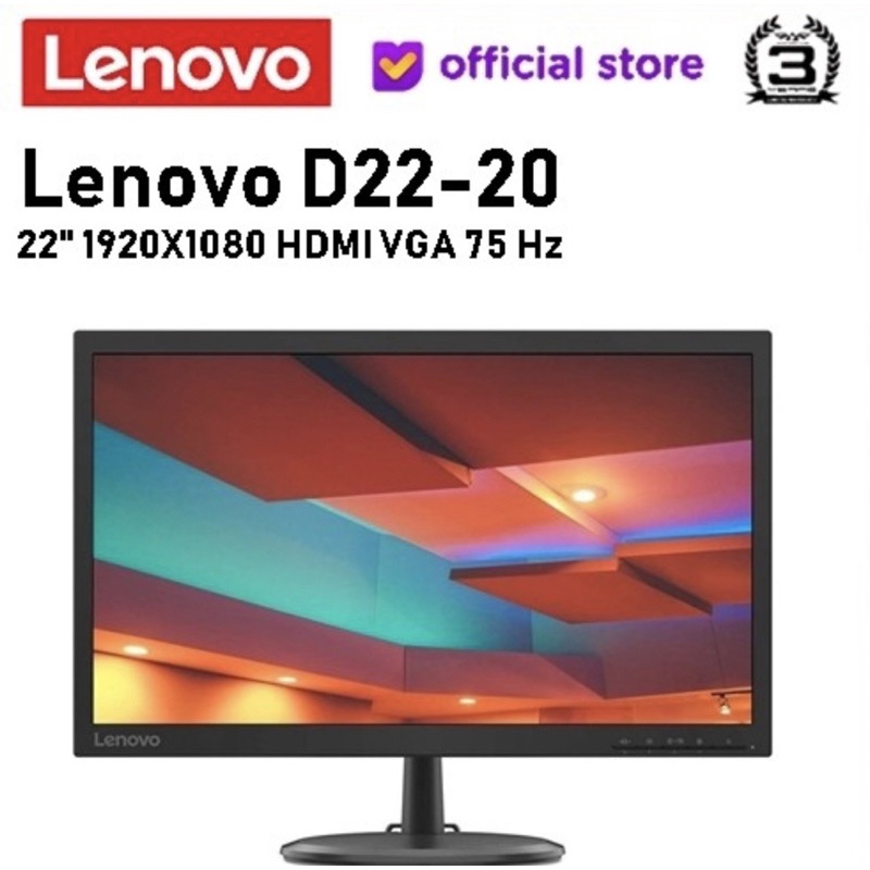 LED Monitor LENOVO D22 20 22inch HDMI TERMURAH